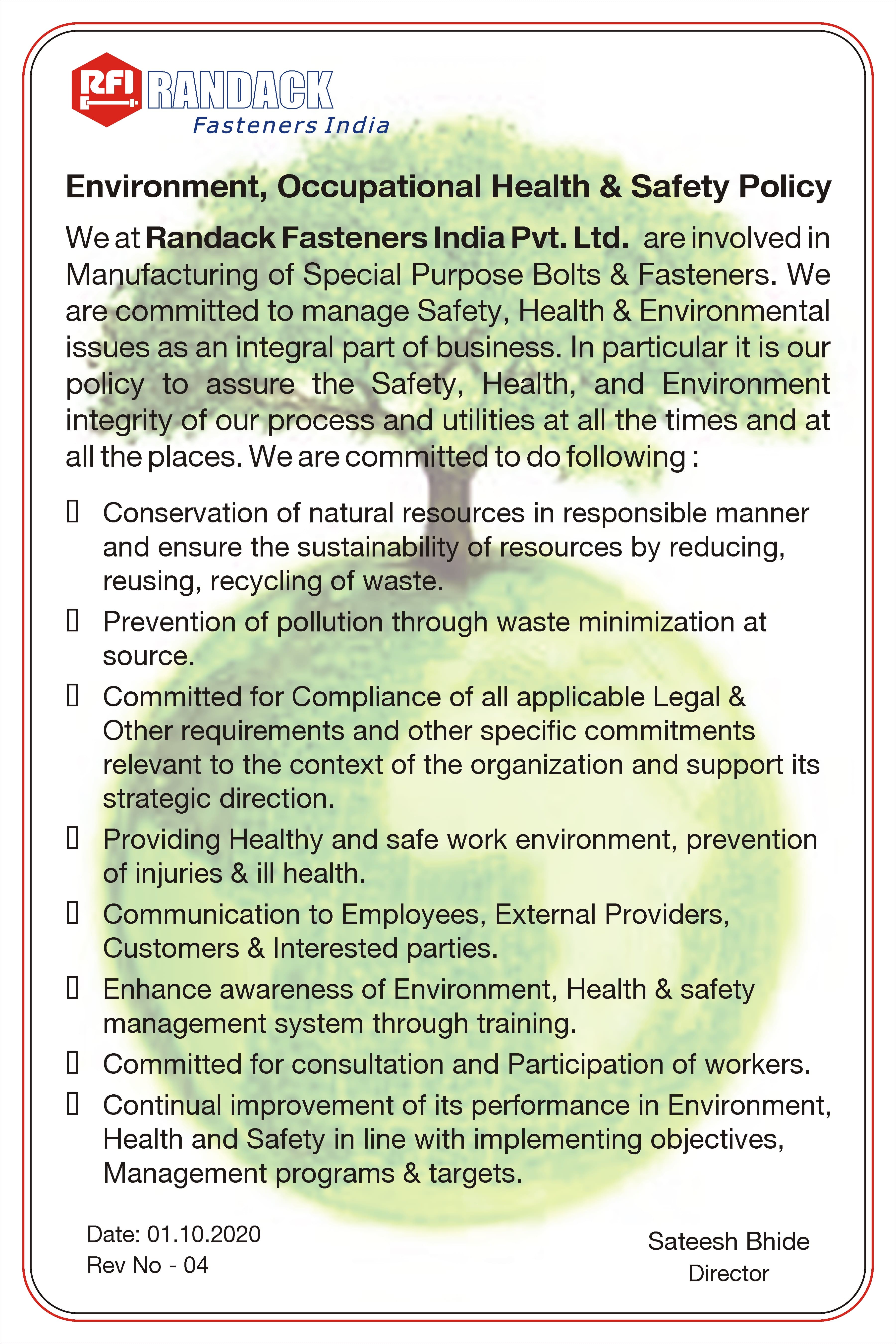 EHS Policy